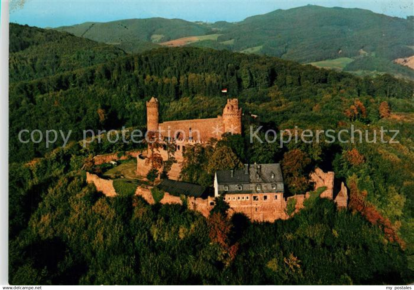 73085252 Auerbach Bergstrasse Schloss Auerbach Fliegeraufnahme