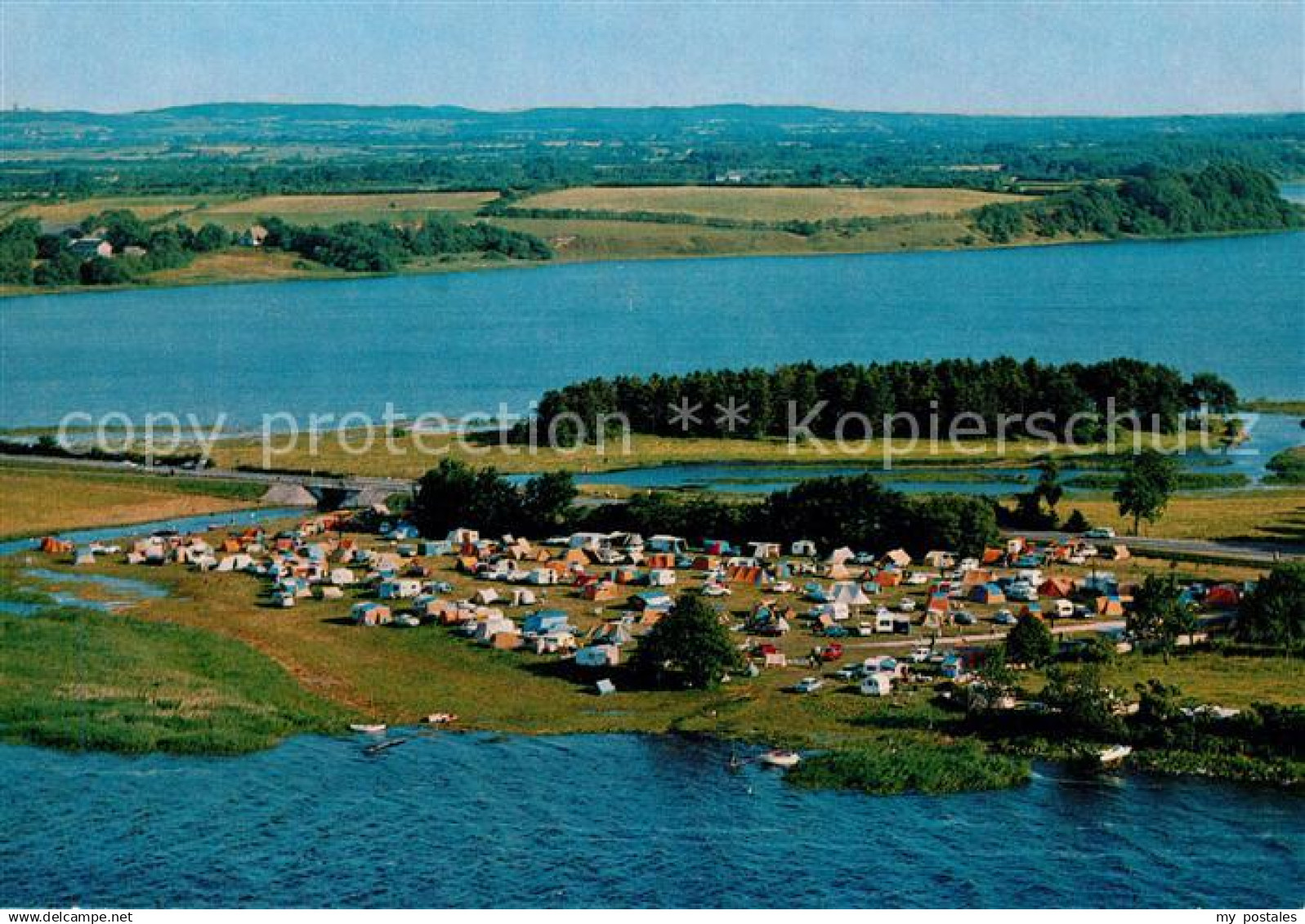 73090311 Schleswig Holstein Fliegeraufnahme Campingplatz Haddeby Schleswig