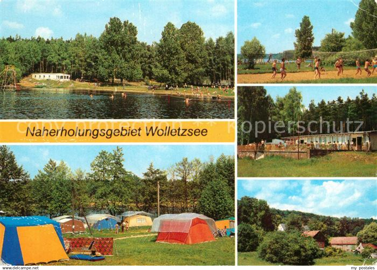 73094002 Angermuende Wolletzsee Campingplatz Strandbad Konsumgaststaette  Angerm