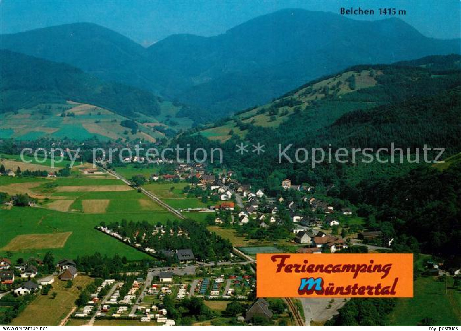 73101083 Muenstertal Schwarzwald Fliegeraufnahme mit Feriencamping Muenstertal u