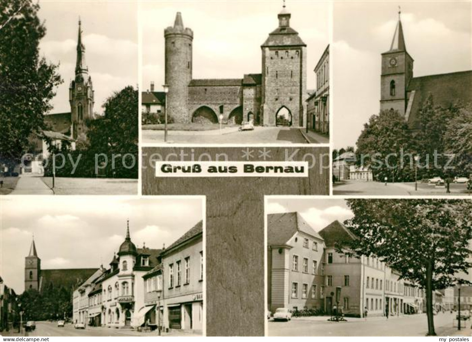 73107983 Bernau Berlin Kirchen Stadttor Strassenpartien Bernau