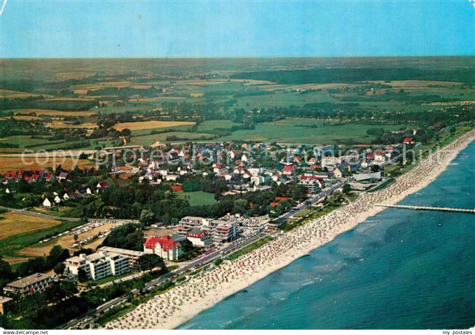 73118994 Scharbeutz Ostseebad Fliegeraufnahme mit Strand Scharbeutz