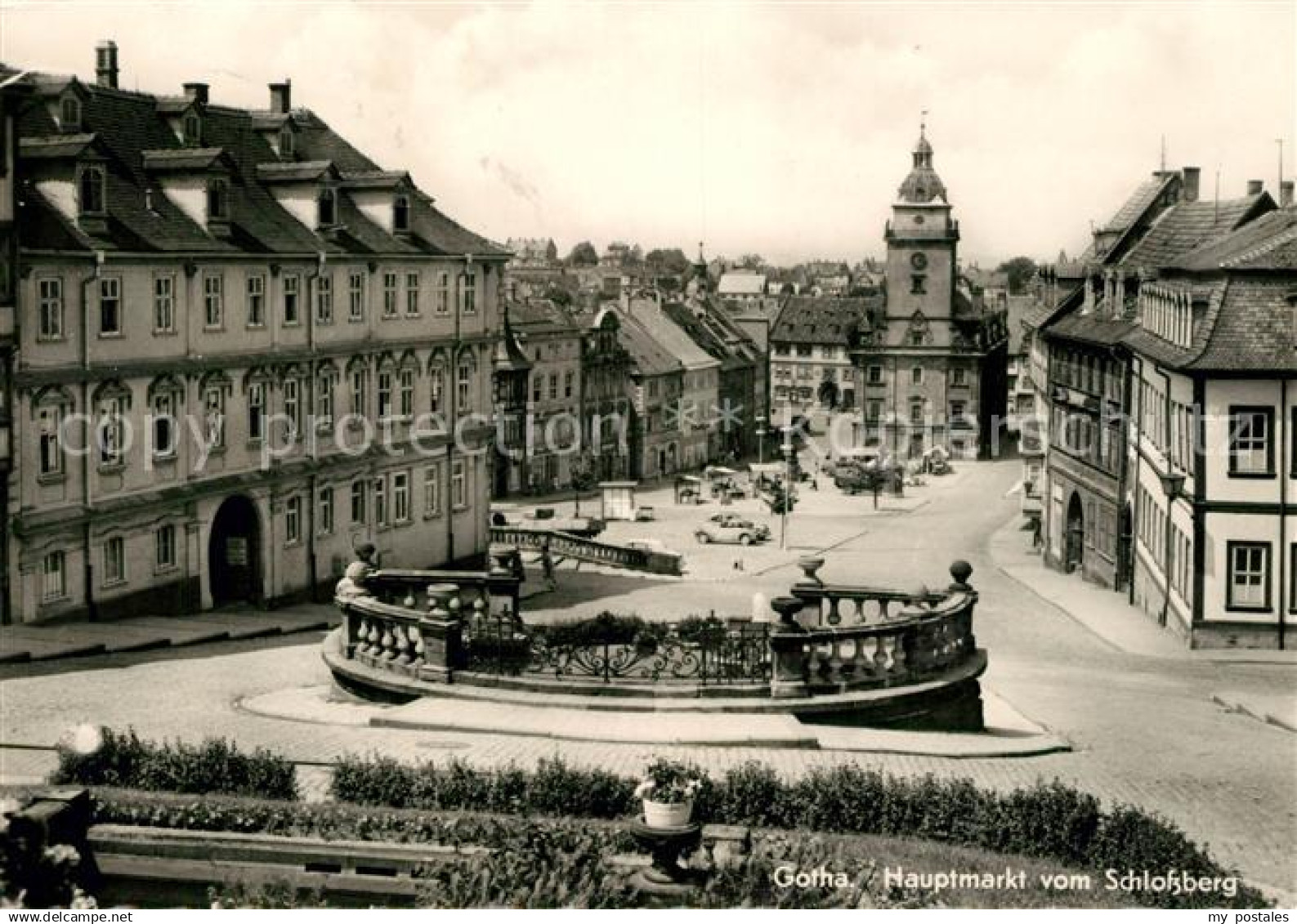 73135546 Gotha Thueringen Hauptmarkt vom Schlossberg Gotha Thueringen