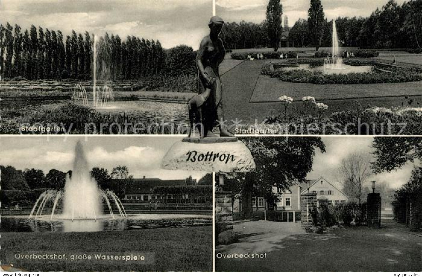 73154954 Bottrop Stadtgarten Overbeckshof grosse Wasserspiele Bottrop