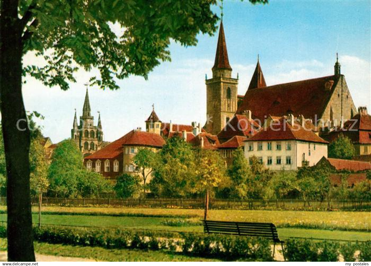 73155332 Ansbach Mittelfranken Blick zur Gumbertus und Johanniskirche Ansbach Mi