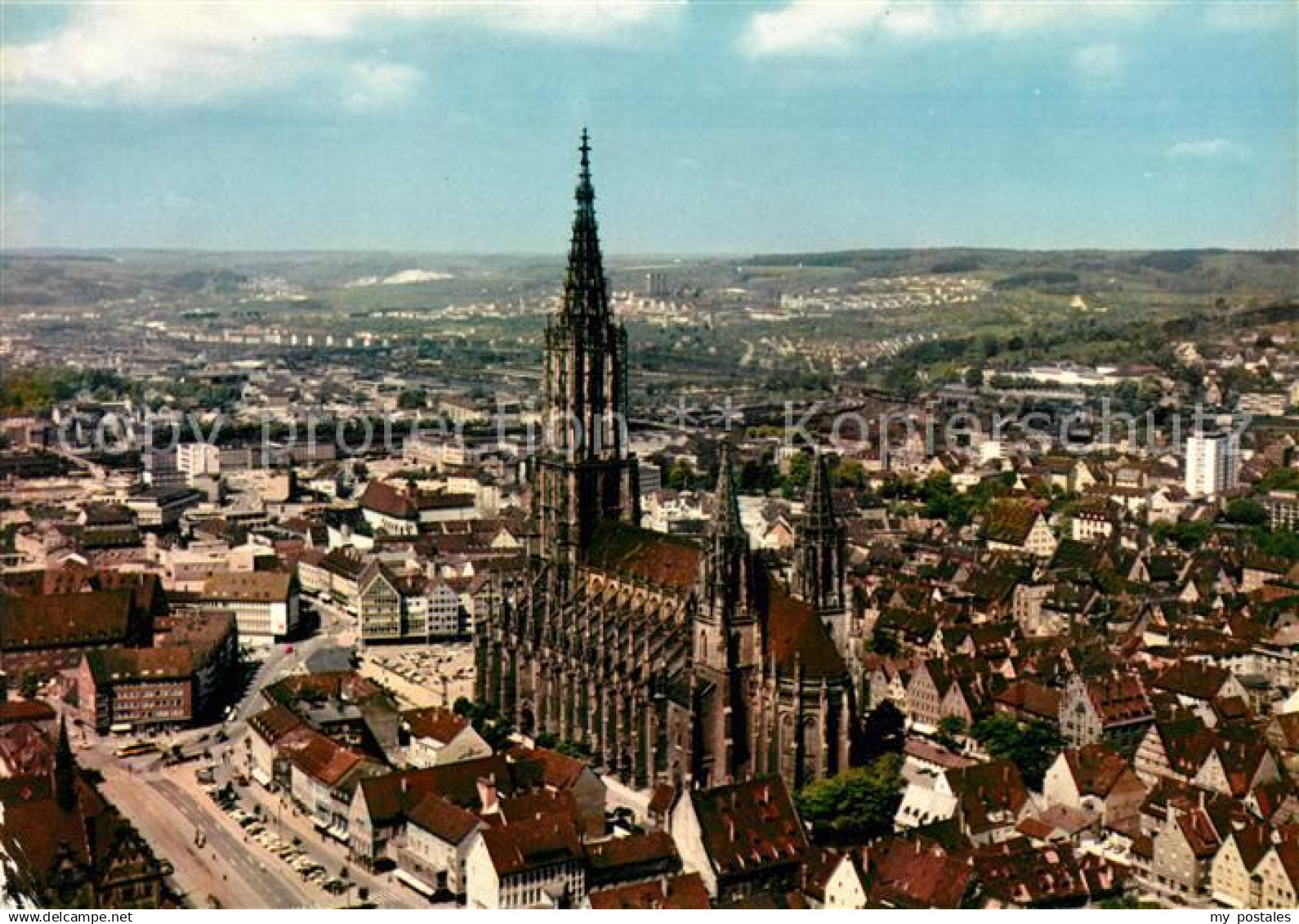 73164874 Ulm Donau Fliegeraufnahme mit Muenster Ulm