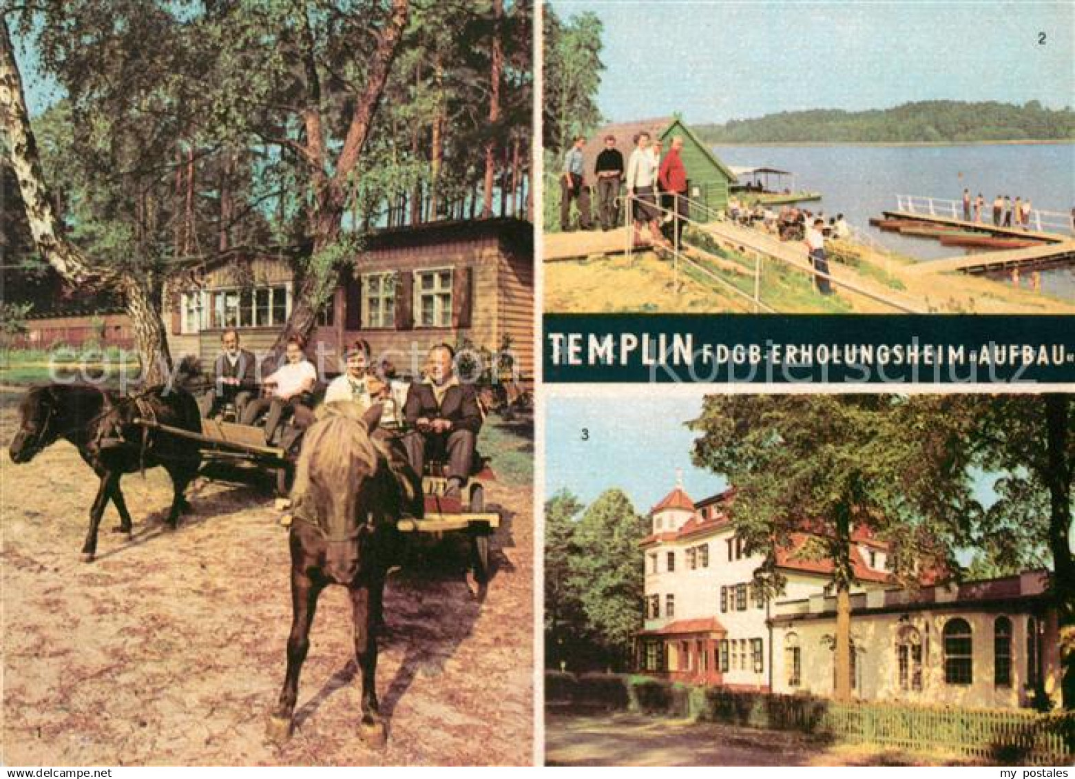 73165305 Templin FDGB Erholungsheim Aufbau Badestrand Templin