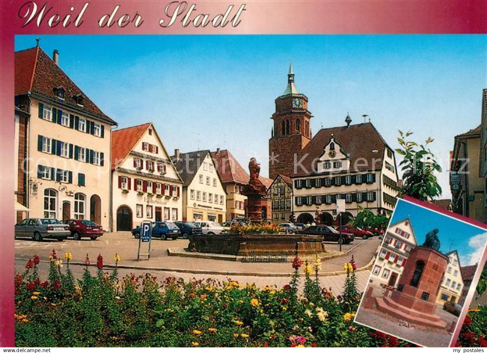 73168191 Weil der Stadt Marktplatz Rathaus Kepler Denkmal