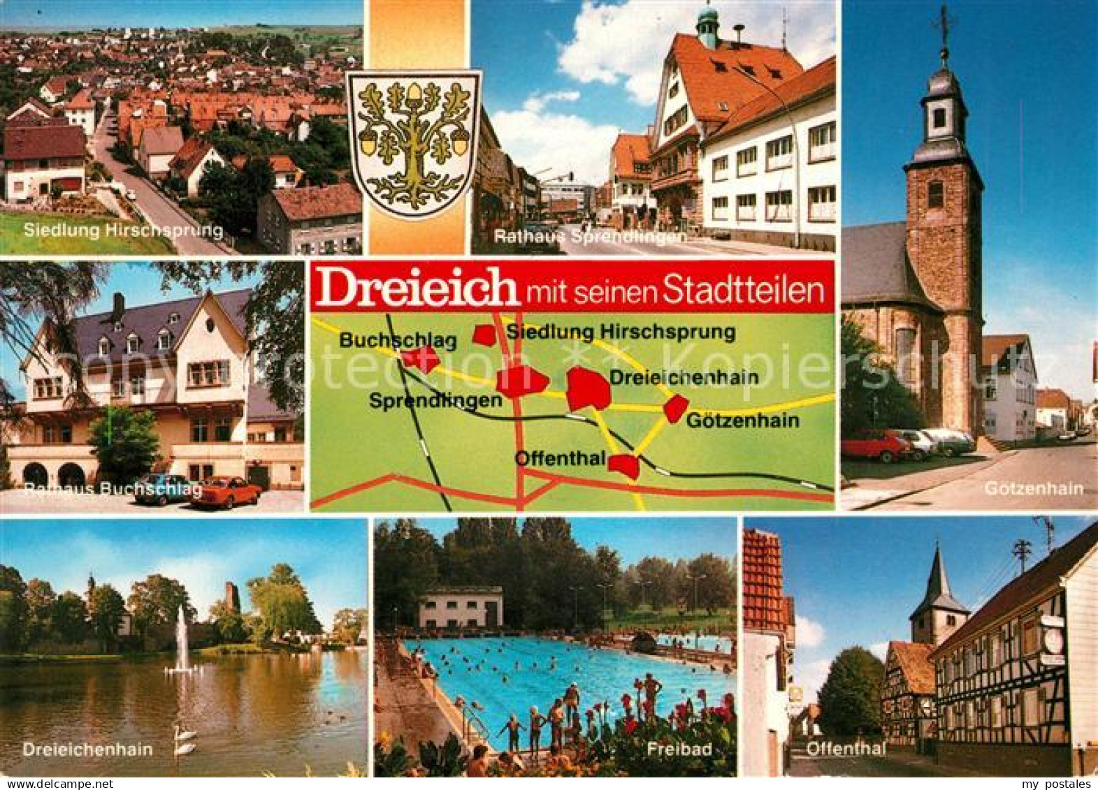 73168330 Dreieich Siedlung Hirschsprung Rathaus Sprendlingen Dreieichenhain Frei