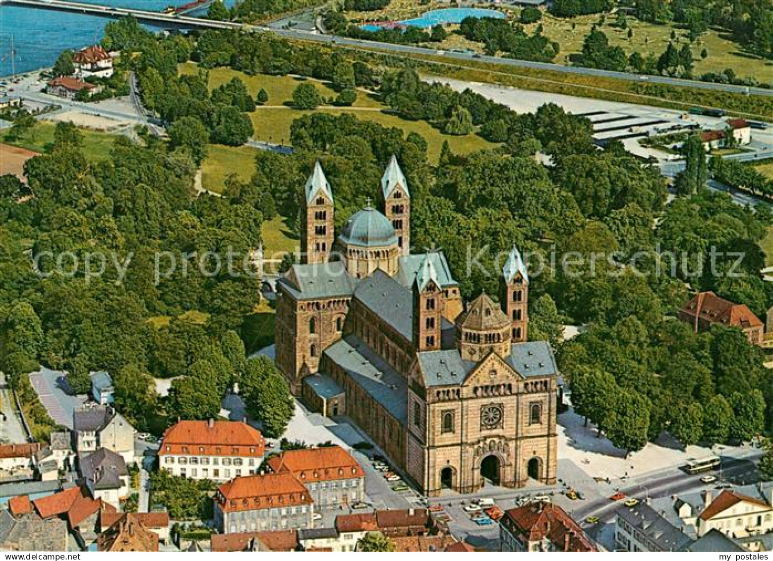 73175632 Speyer Rhein Fliegeraufnahme Kaiserdom Speyer Rhein