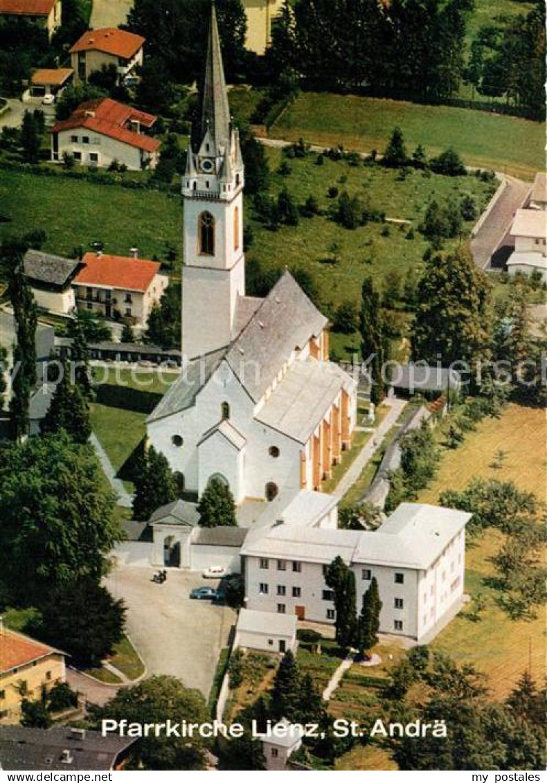 73176422 Lienz Tirol Pfarrkirche St Andrae Fliegeraufnahme Lienz Tirol