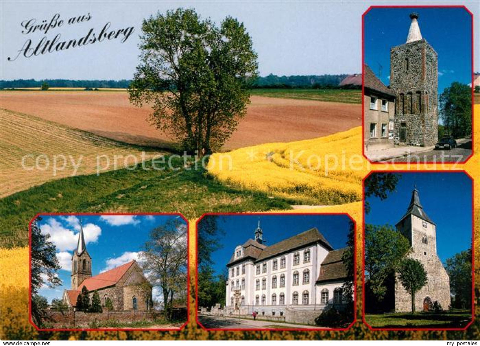 73179314 Altlandsberg Landschaft Storchenturm OT Seeberg Kirche Rathaus Altlands