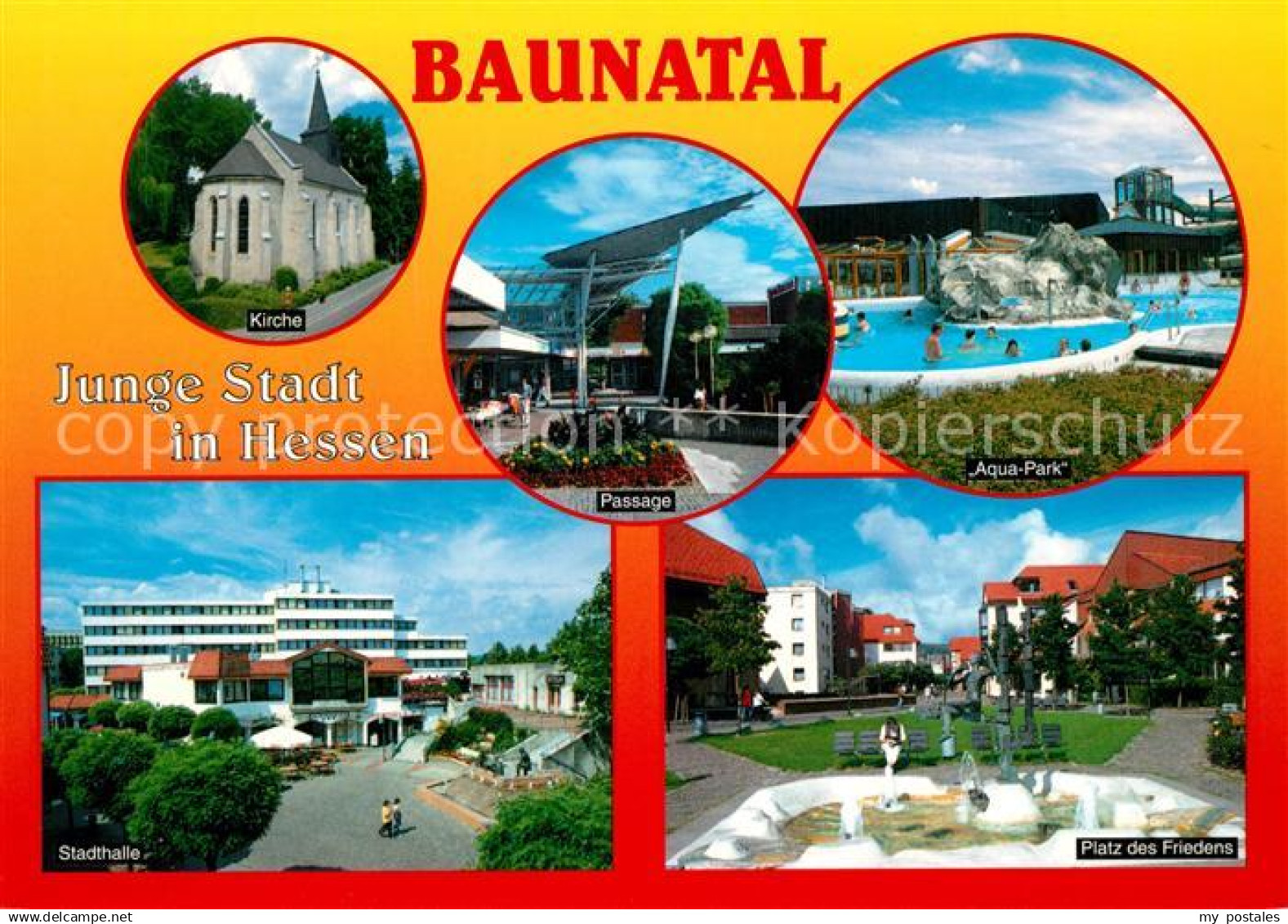 73181846 Baunatal Kirche Passage Aquapark Stadthalle Platz des Friedens