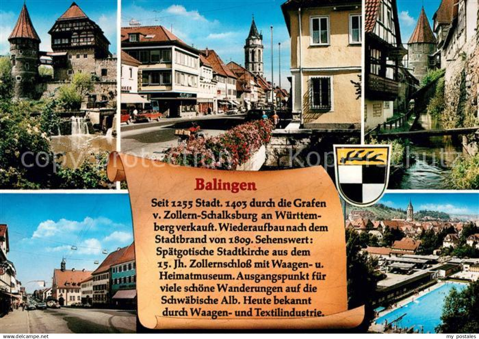 73182657 Balingen Zollernschloss Innenstadt Stadtmauer Freibad Chronik Balingen