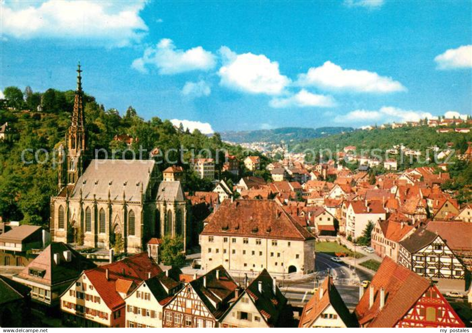 73182755 Esslingen Neckar Stadtblick mit Kirche Esslingen Neckar