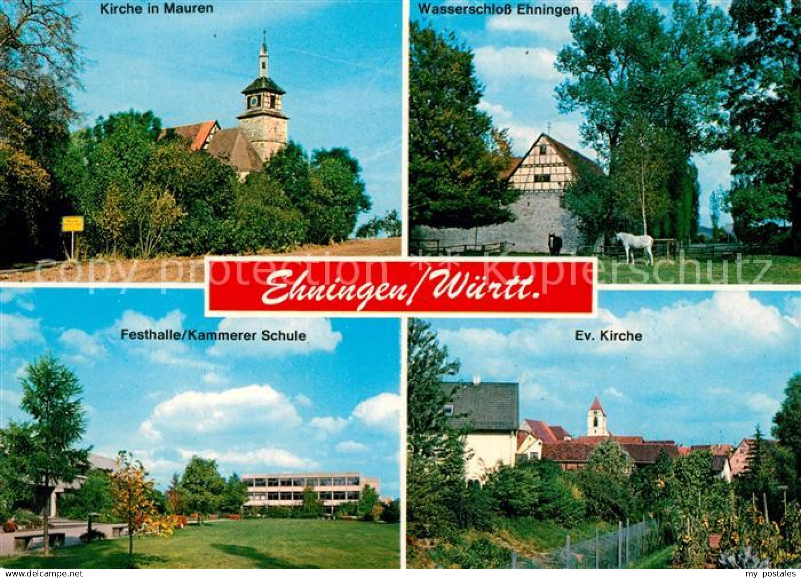 73183224 Ehningen Boeblingen Kirche in Mauren Wasserschloss Festhalle Kammerer S