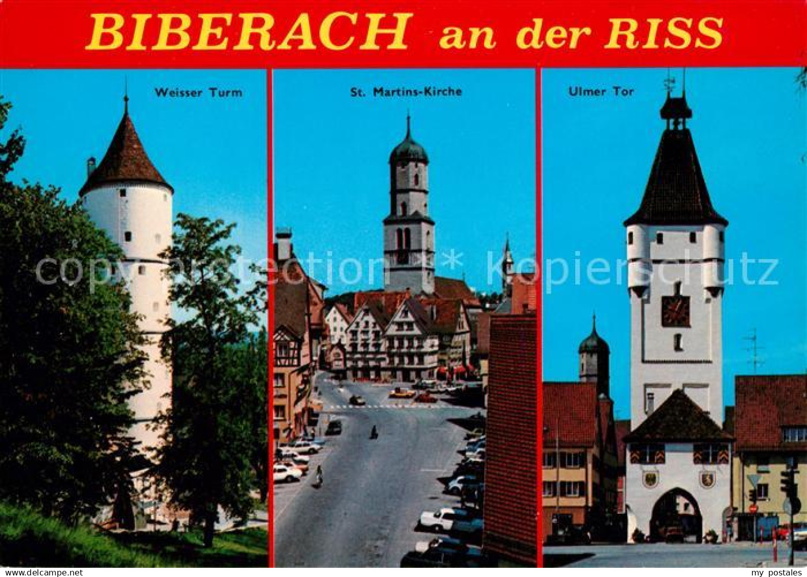 73190199 Biberach Riss Weisser Turm St. Martins-Kirche Ulmer Tor Biberach Riss