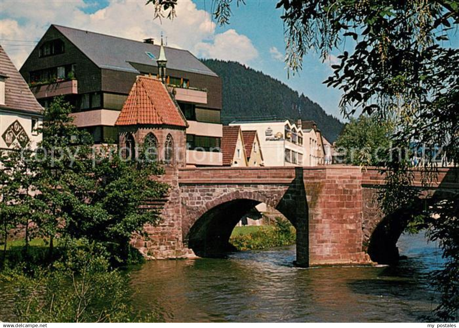 73190249 Calw Nikolauskapelle Nagoldbruecke Calw