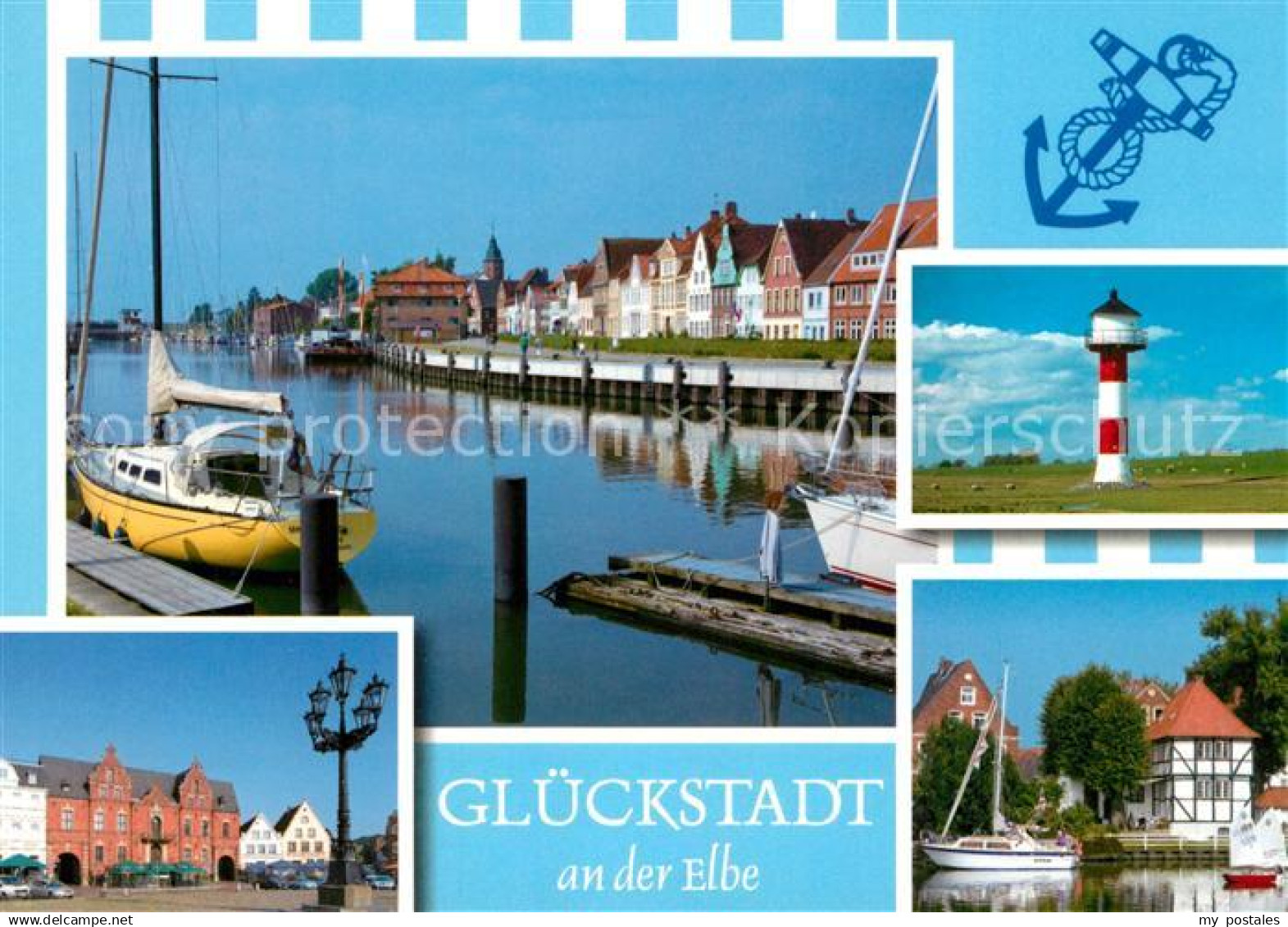 73199058 Glueckstadt Elbepartie Rathaus Leuchtturm  Glueckstadt