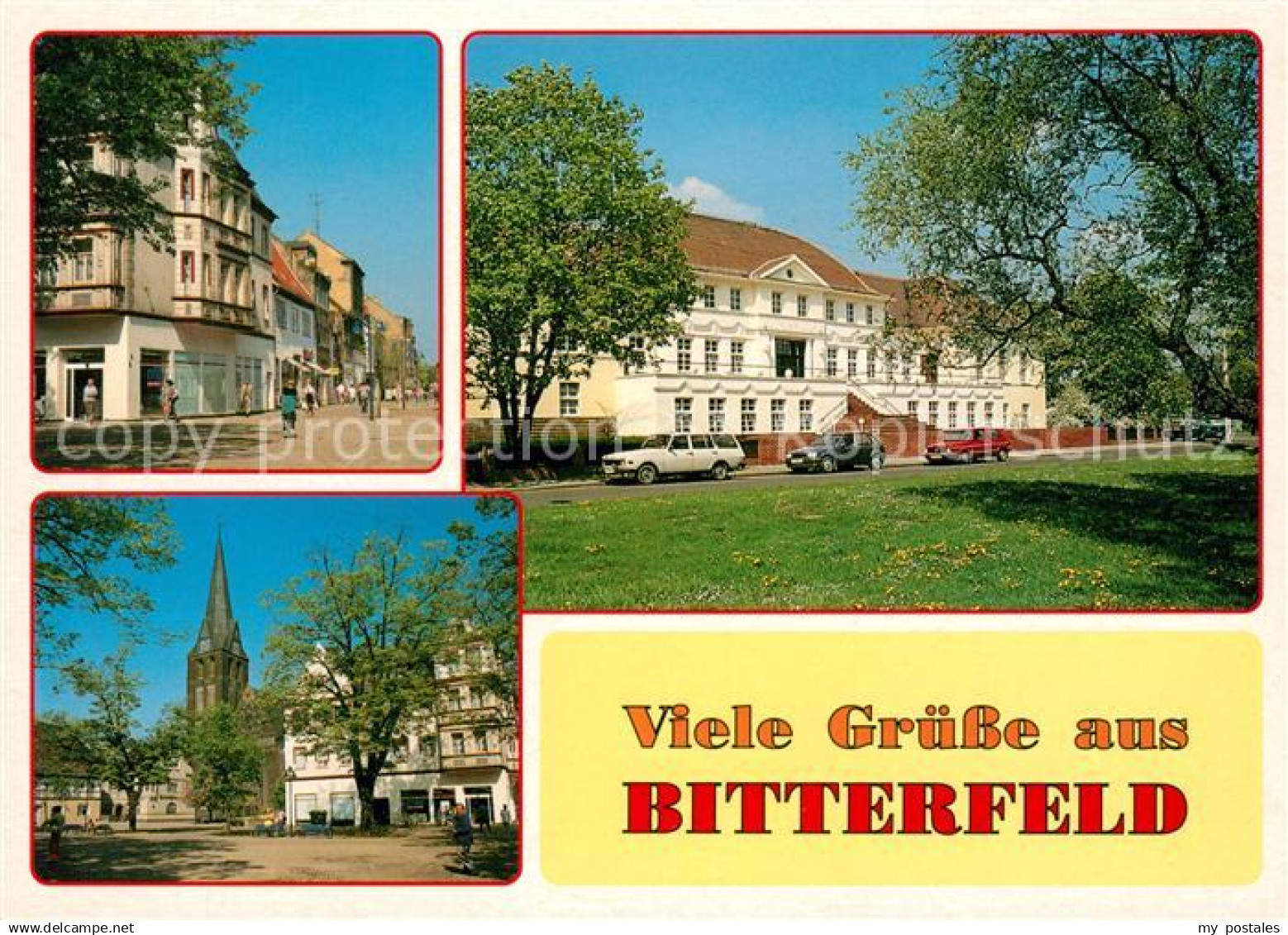 73199088 Bitterfeld Markt Kirche Lutherhaus Bitterfeld