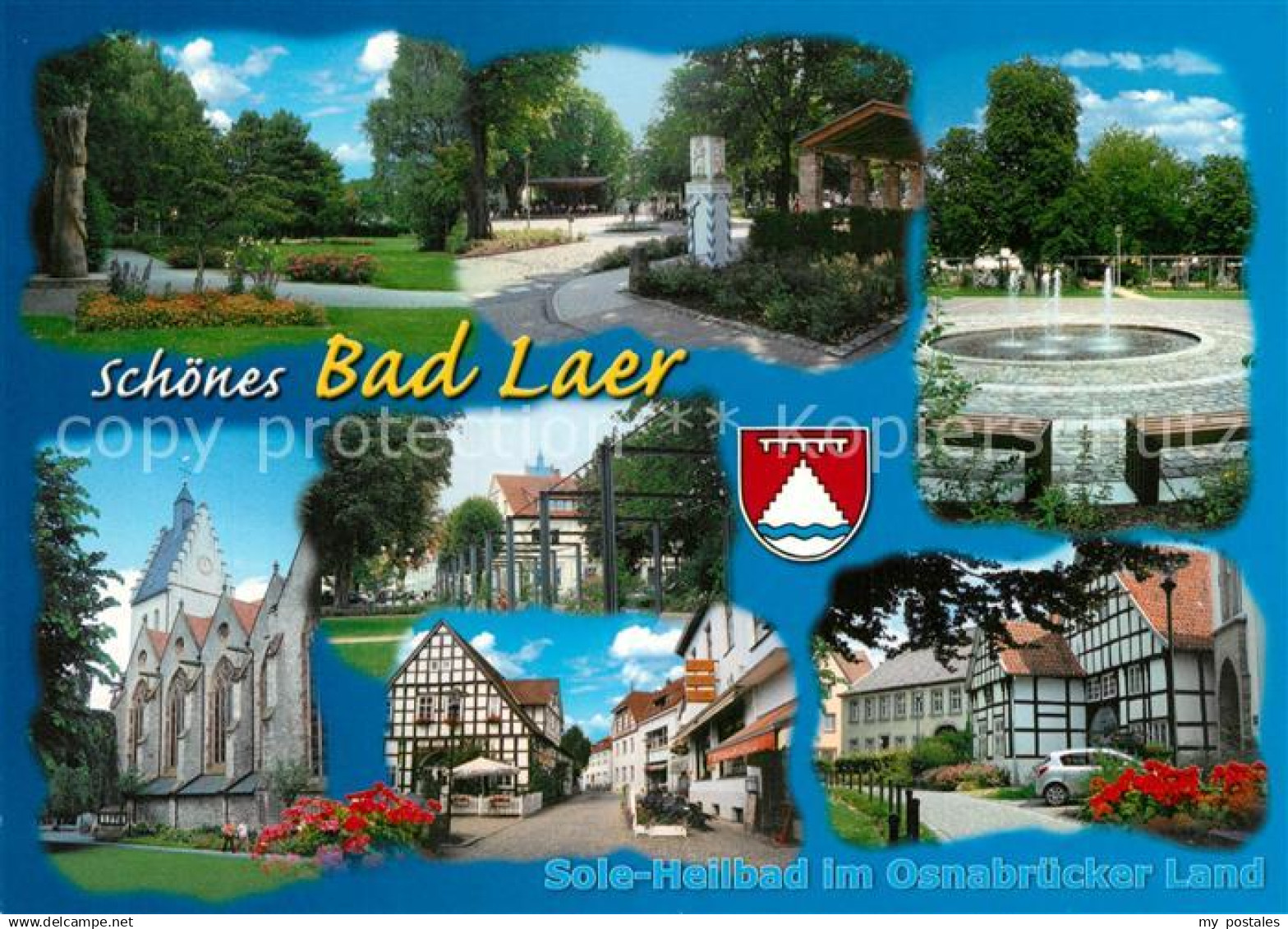 73201808 Laer Bad Kirche Fachwerk Brunnen Kurpark Laer Bad