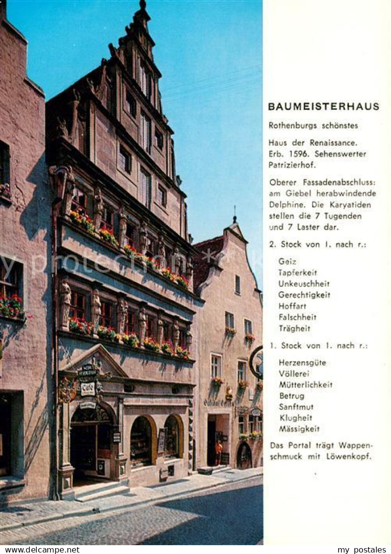 73204805 Rothenburg Tauber Baumeisterhaus  Rothenburg Tauber