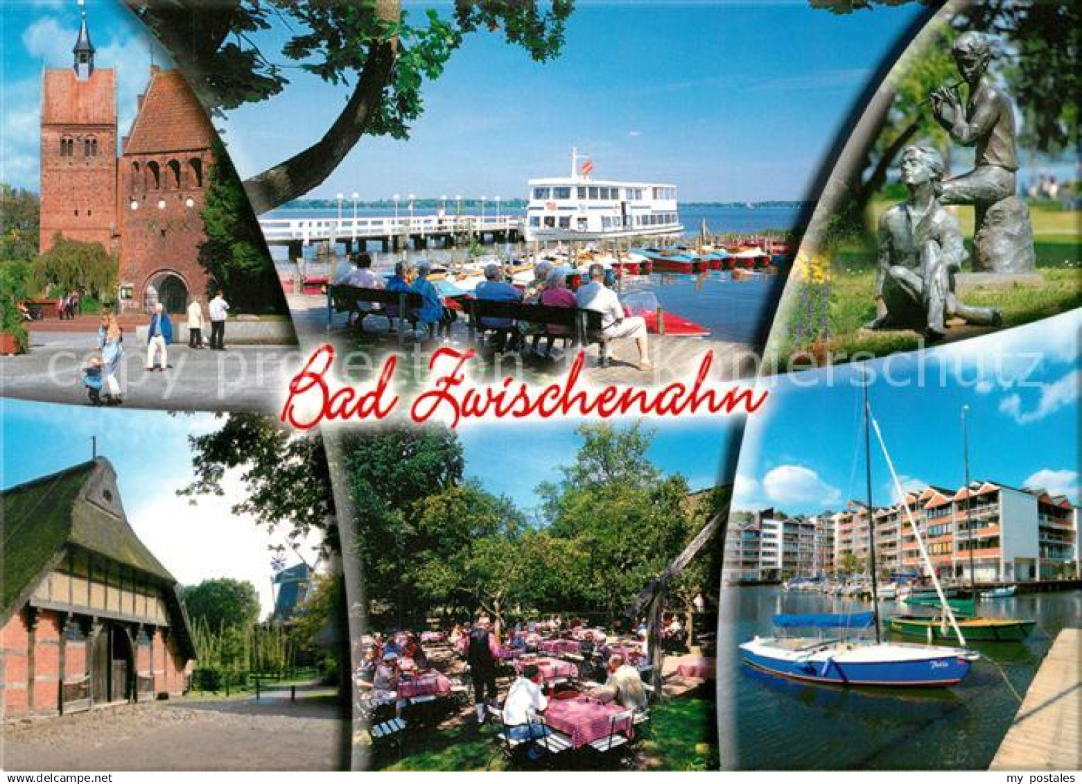 73207771 Bad Zwischenahn Hafen Seebruecke Faehrschiff Cafe Hafen Denkmal Kirche