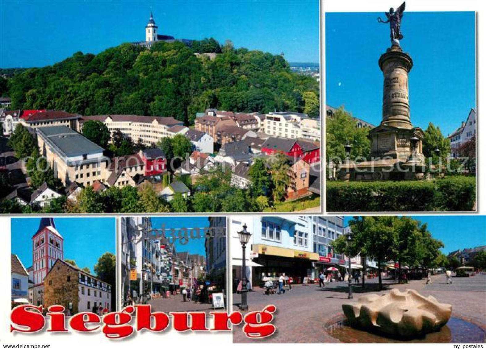 73212870 Siegburg Panorama Monument Kirche Salzgasse Stadtplatz Siegburg