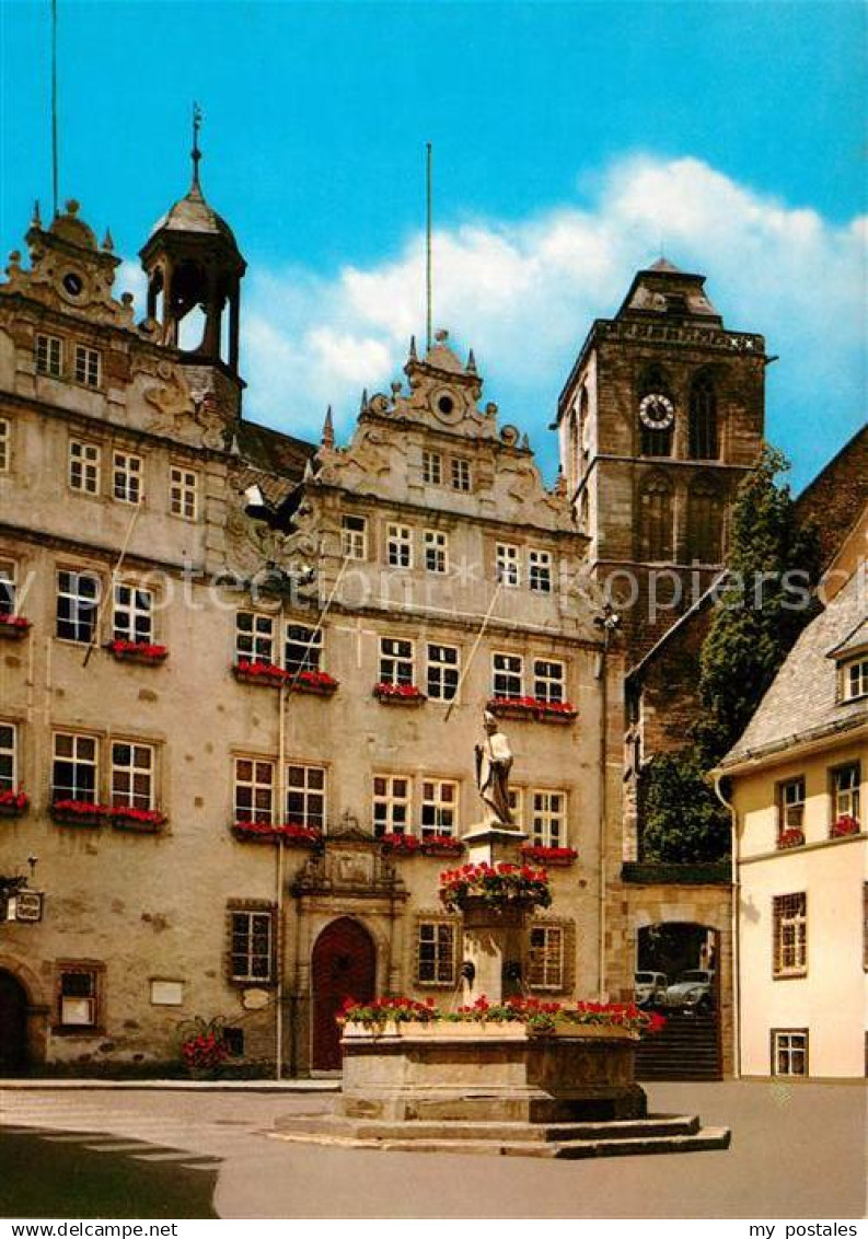 73213751 Bad Hersfeld Brunnen mit Rathaus Bad Hersfeld