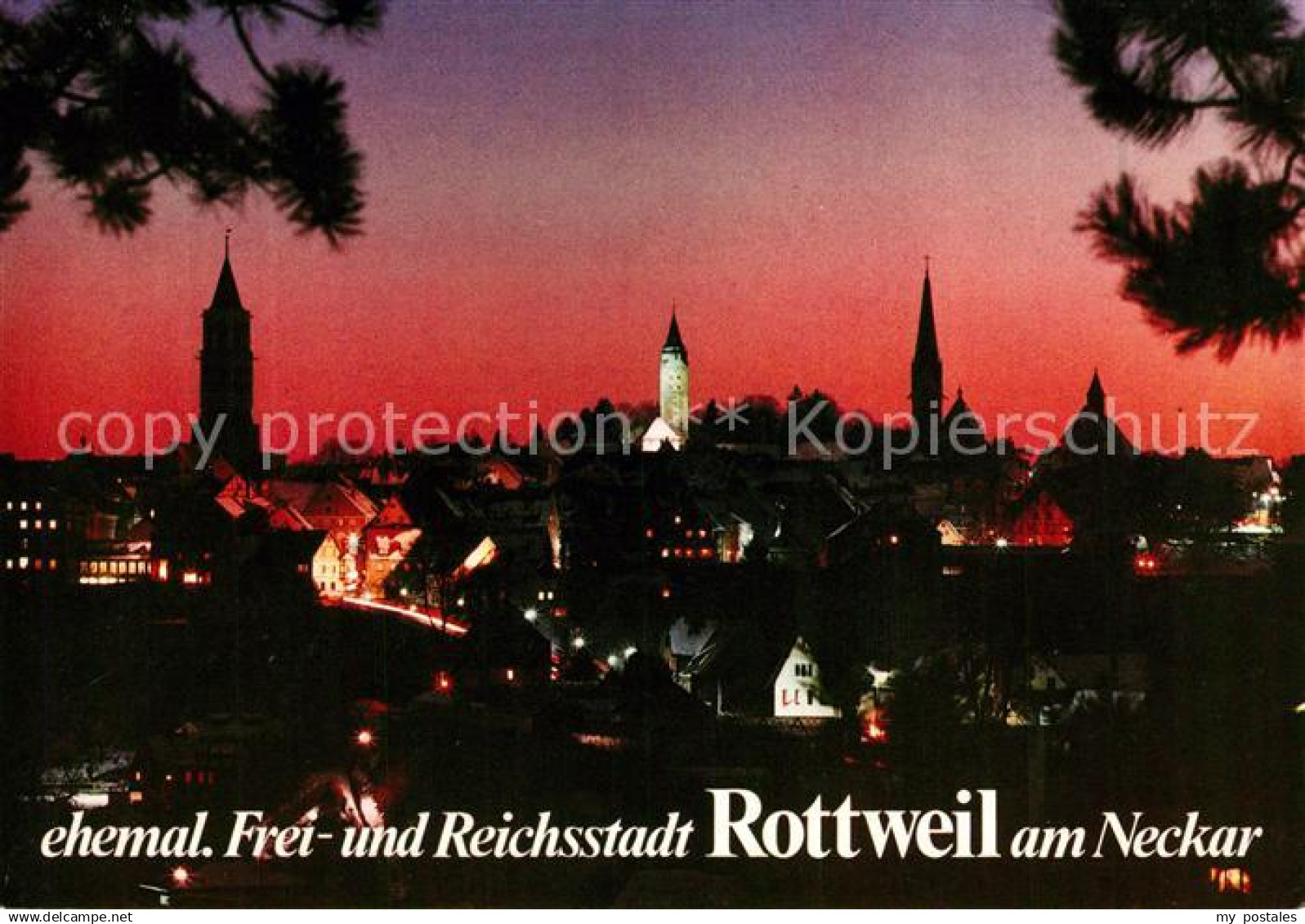 73226240 Rottweil Neckar Ehemalige Frei- und Reichsstadt bei Nacht Rottweil Neck