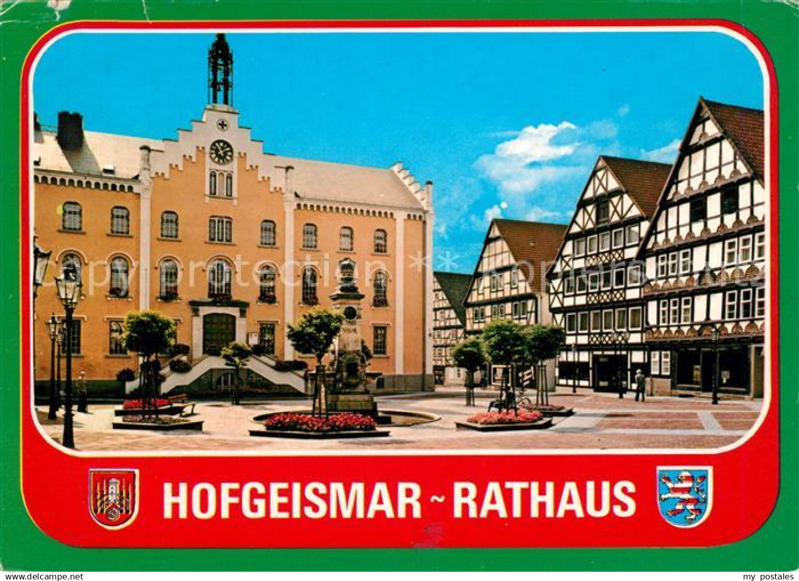 73228383 Hofgeismar Rathaus Brunnen Fachwerkhaeuser Hofgeismar