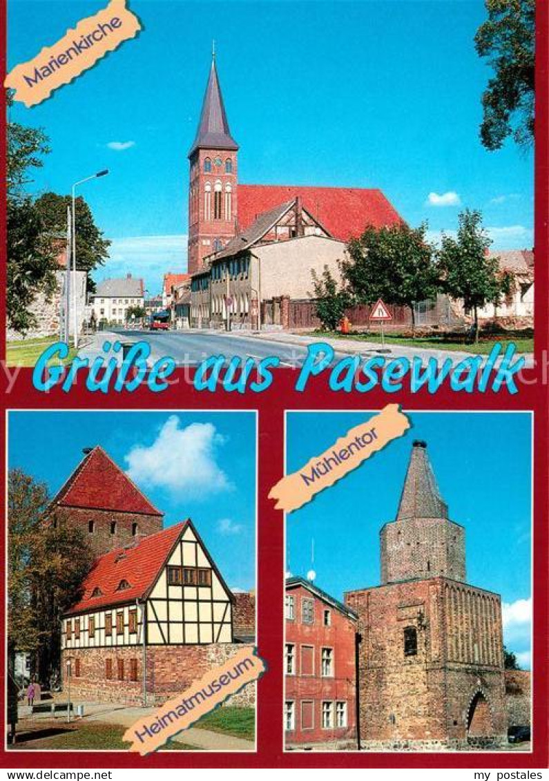 73228852 Pasewalk Mecklenburg Vorpommern Marienkirche Muehlentor Heimatmuseum