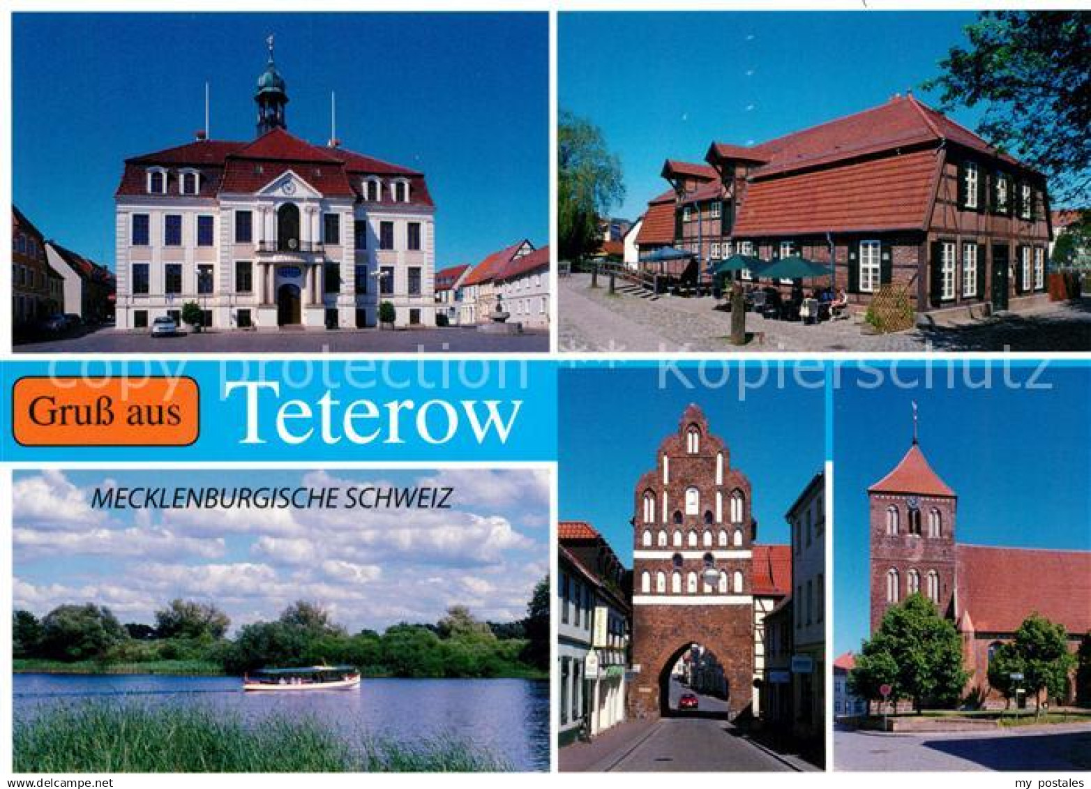 73228975 Teterow Mecklenburg Vorpommern Rathaus Stadtmuehle Teterower See Malche