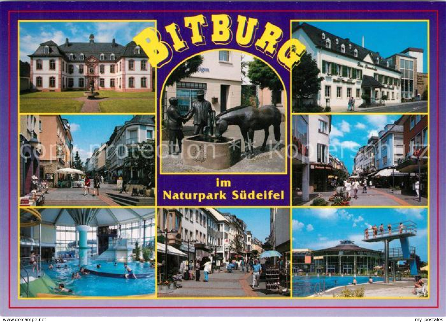 73231033 Bitburg Schloss Freibad Hallenbad Denkmal Stadtansichten Bitburg