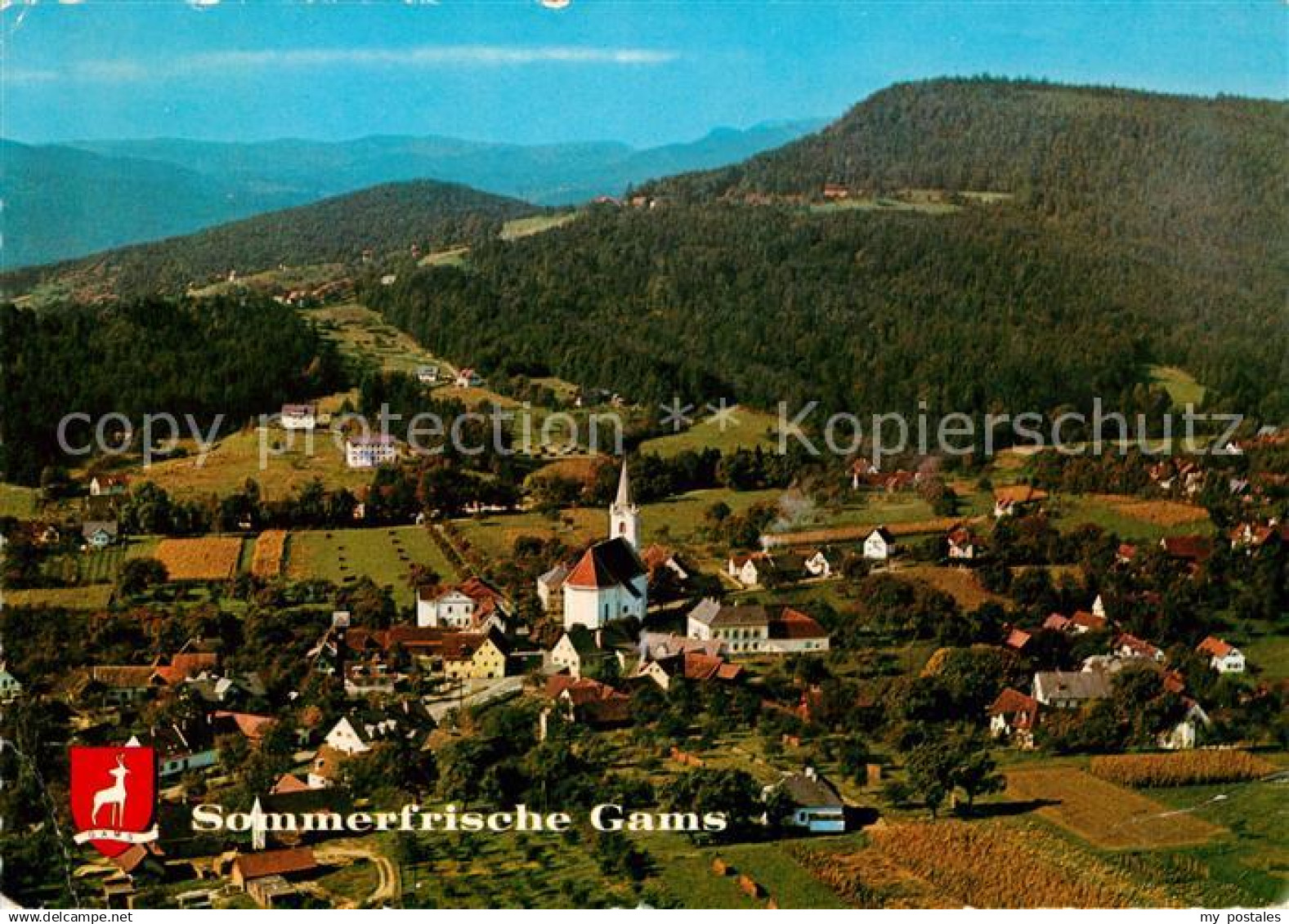 73246869 Gams Bad Fliegeraufnahme Kirche Gams Bad