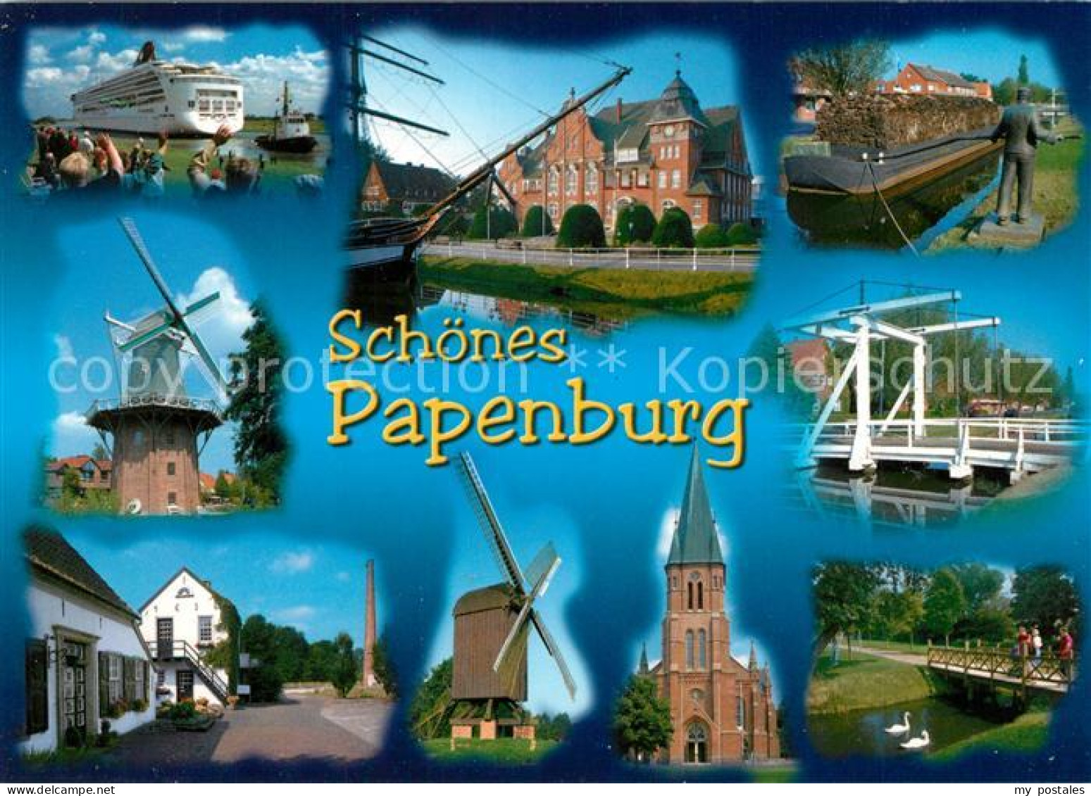 73263664 Papenburg Ems Windmuehlen Holzbruecke Kirche Papenburg Ems