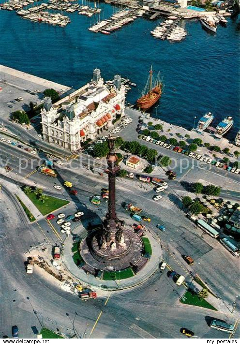 73268152 Barcelona Cataluna Fliegeraufnahme Monument Colon Barcelona Cataluna