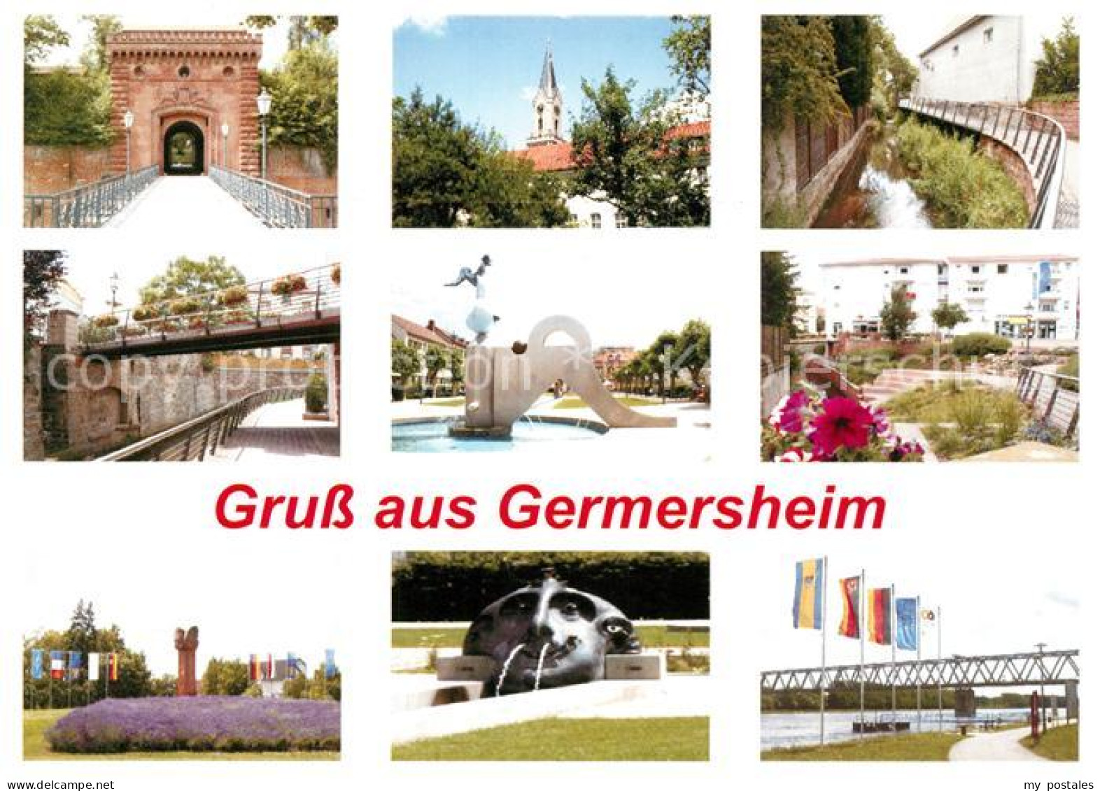 73271139 Germersheim Tor Kirche Bruecke Parkansichten Germersheim