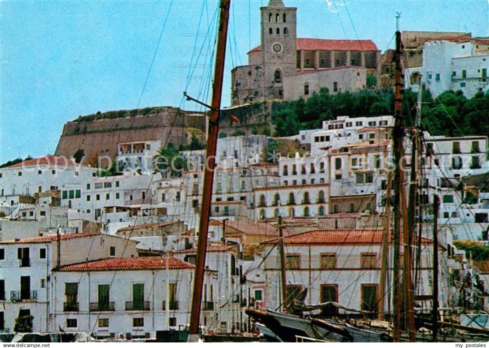 73289947 Ibiza Islas Baleares Hafen Stadtpanorama Ibiza Islas Baleares