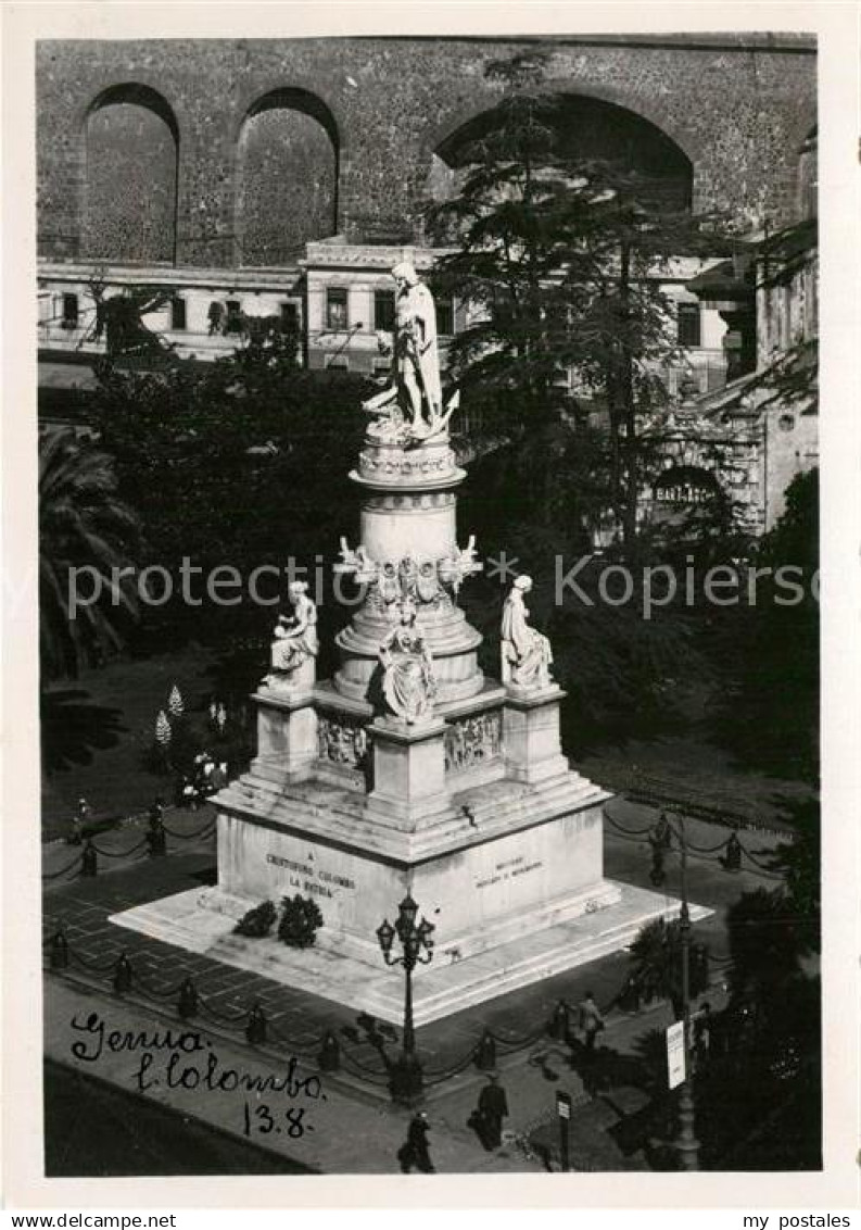 73310697 Genova Genua Liguria Monumento C. Colombo Genova Genua Liguria