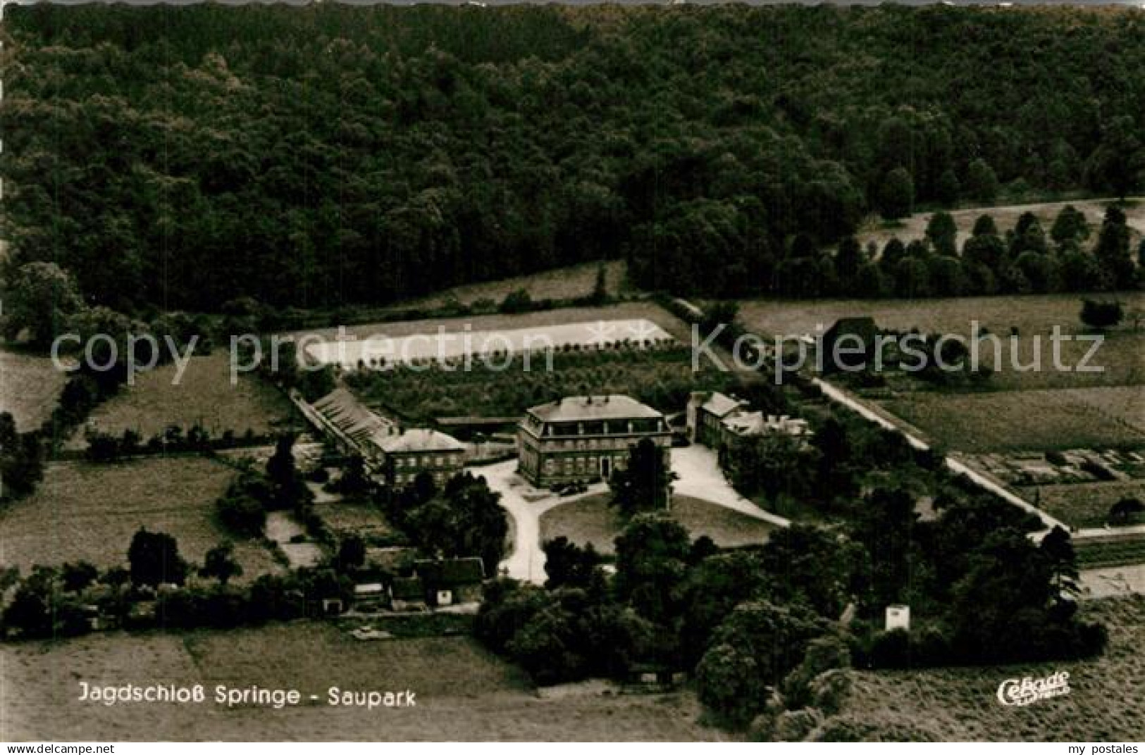 73320916 Springe Deister Jagdschloss Springe Saupark Fliegeraufnahme