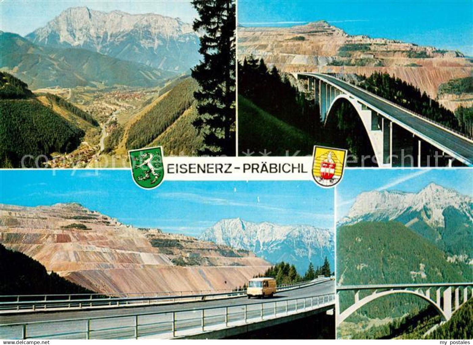 73325974 Eisenerz Steiermark Praebichl Nordrampe Kremplgrabenbruecke Erzberg