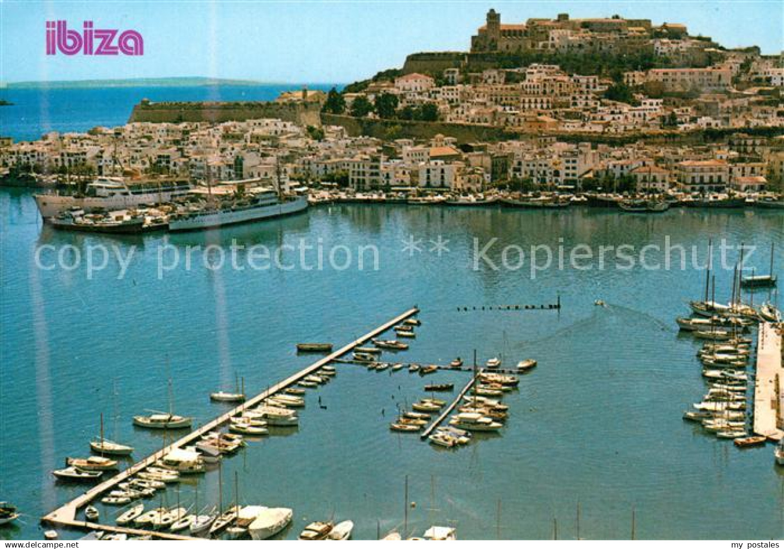 73361966 Ibiza Islas Baleares Hafen Fliegeraufnahme Ibiza Islas Baleares