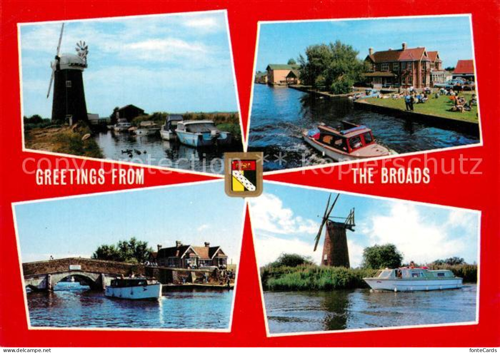 73364272 Norfolk Broads Wasserstrasse Bruecke Windmuehle Norfolk Broads