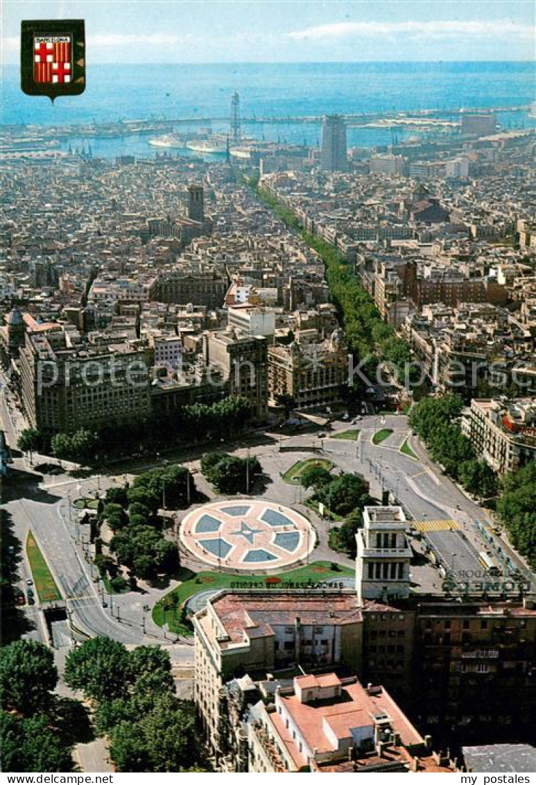 73490585 Barcelona Cataluna Plaza Cataluna Vista aerea Barcelona Cataluna