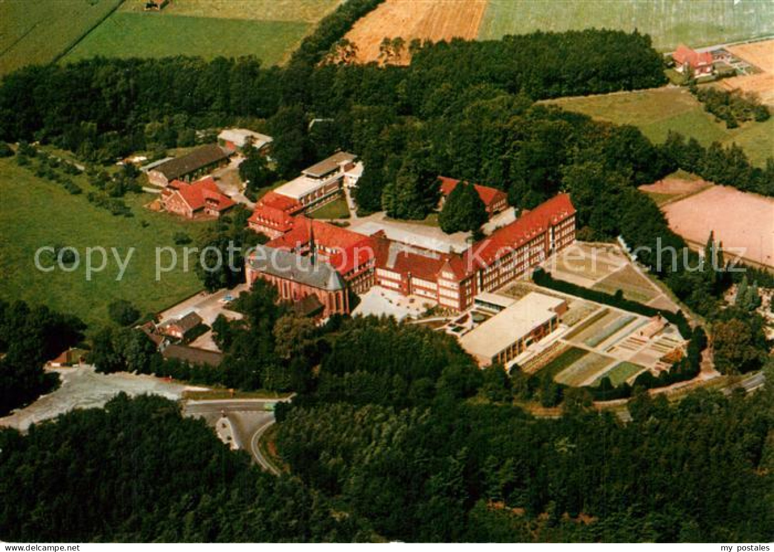 73540267 Borken Westfalen Oblatenkloster Mariengarden Fliegeraufnahme Borken Wes