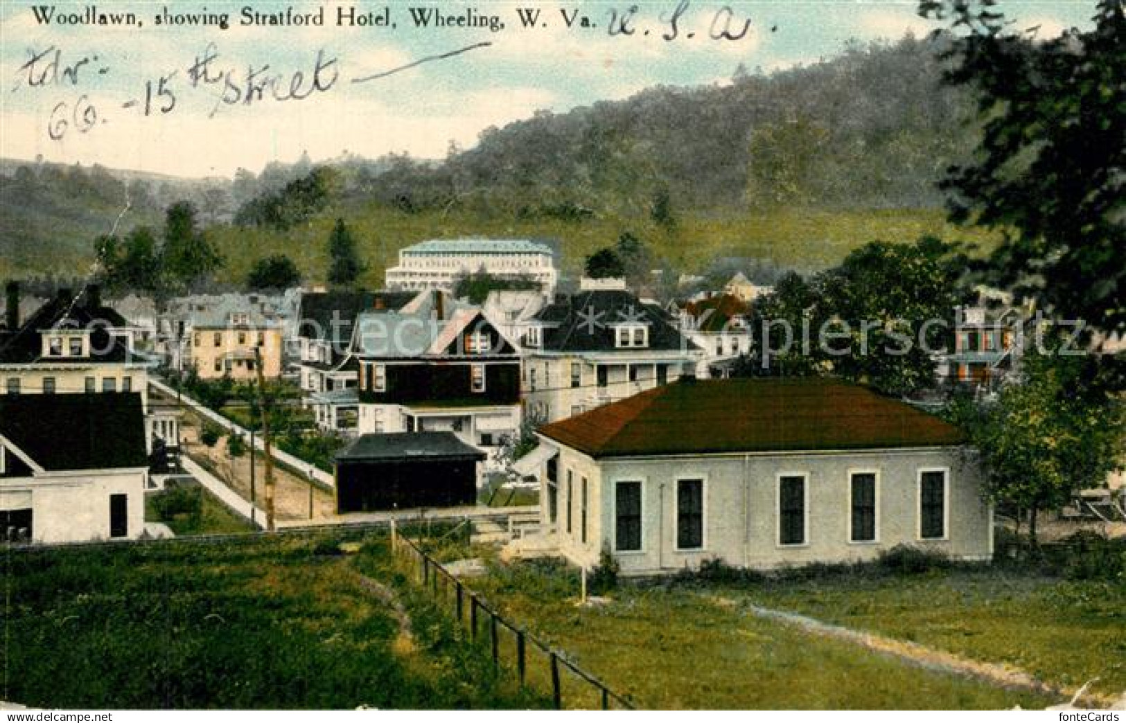 73571375 Wheeling_West_Virginia Woodlawn showing Stratford Hotel