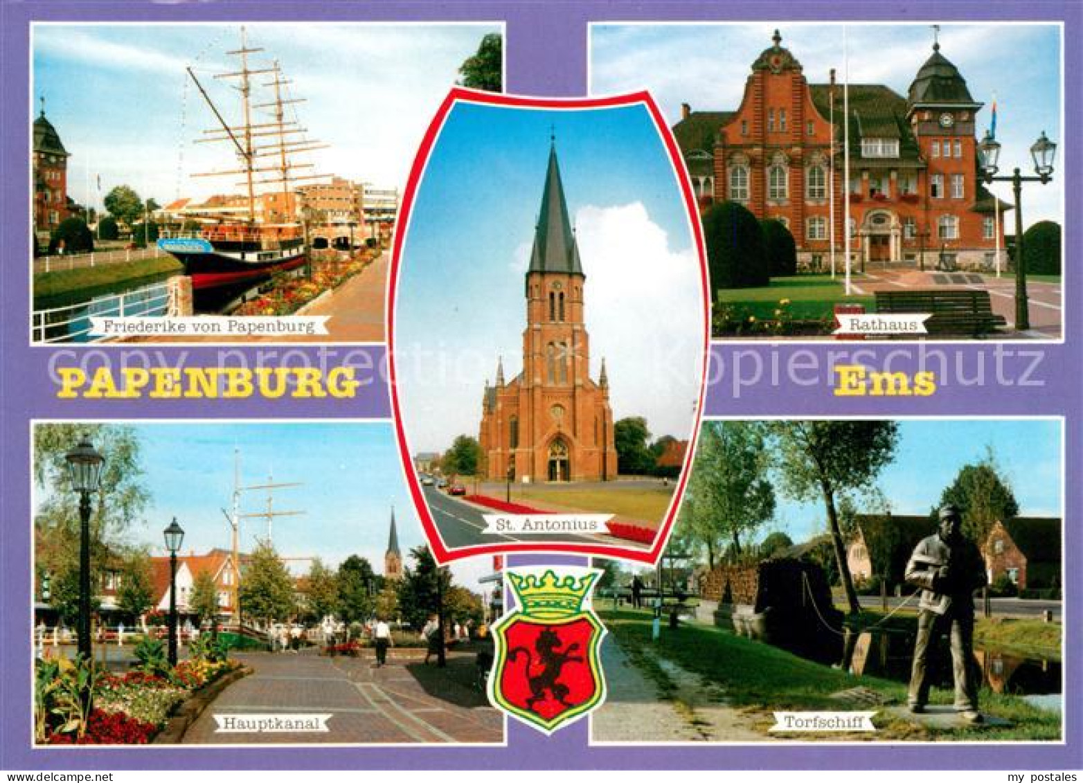 73615542 Papenburg Ems Friederike von Papenburg Rathaus Hauptkanal Torfschiff Pa