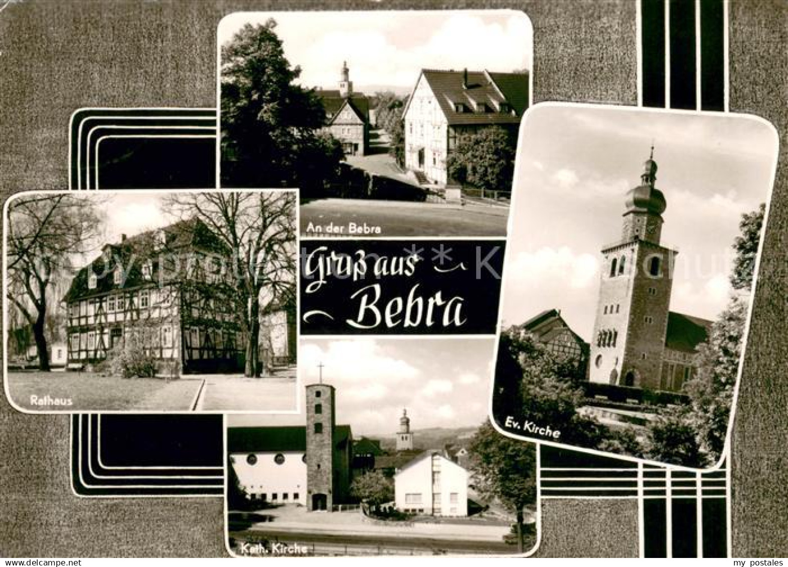 73615743 Bebra Rathaus An der Bebra Kath und Ev Kirche