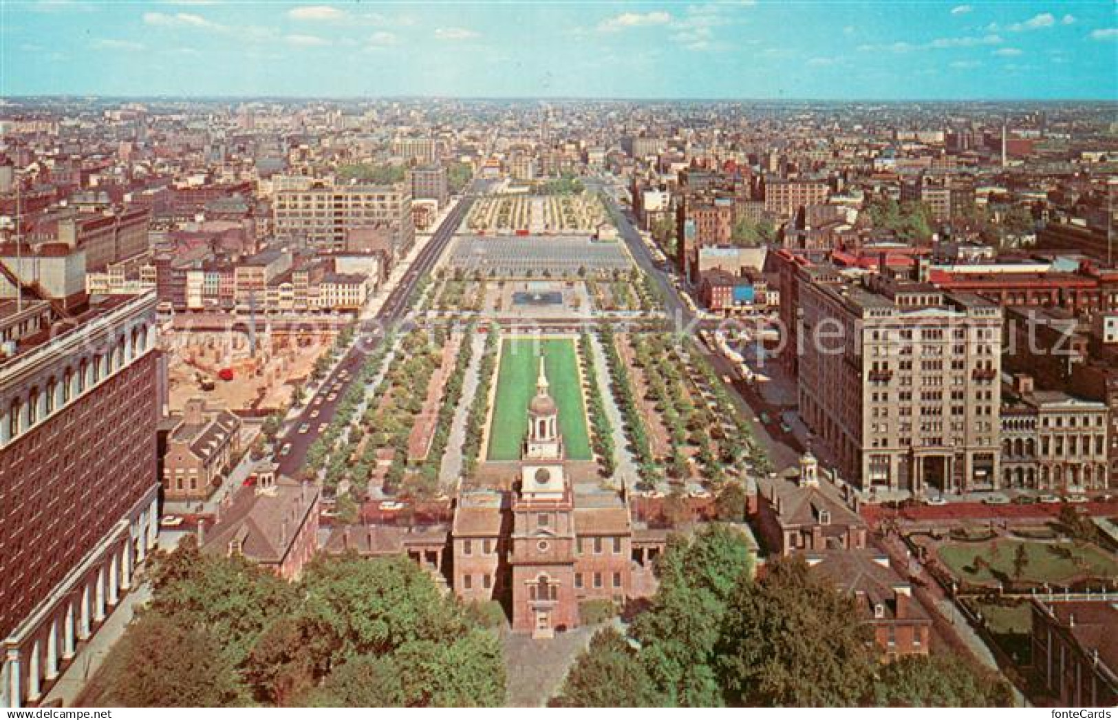 73646808 Philadelphia Pennsylvania Independence Mall with Independence Hall in t